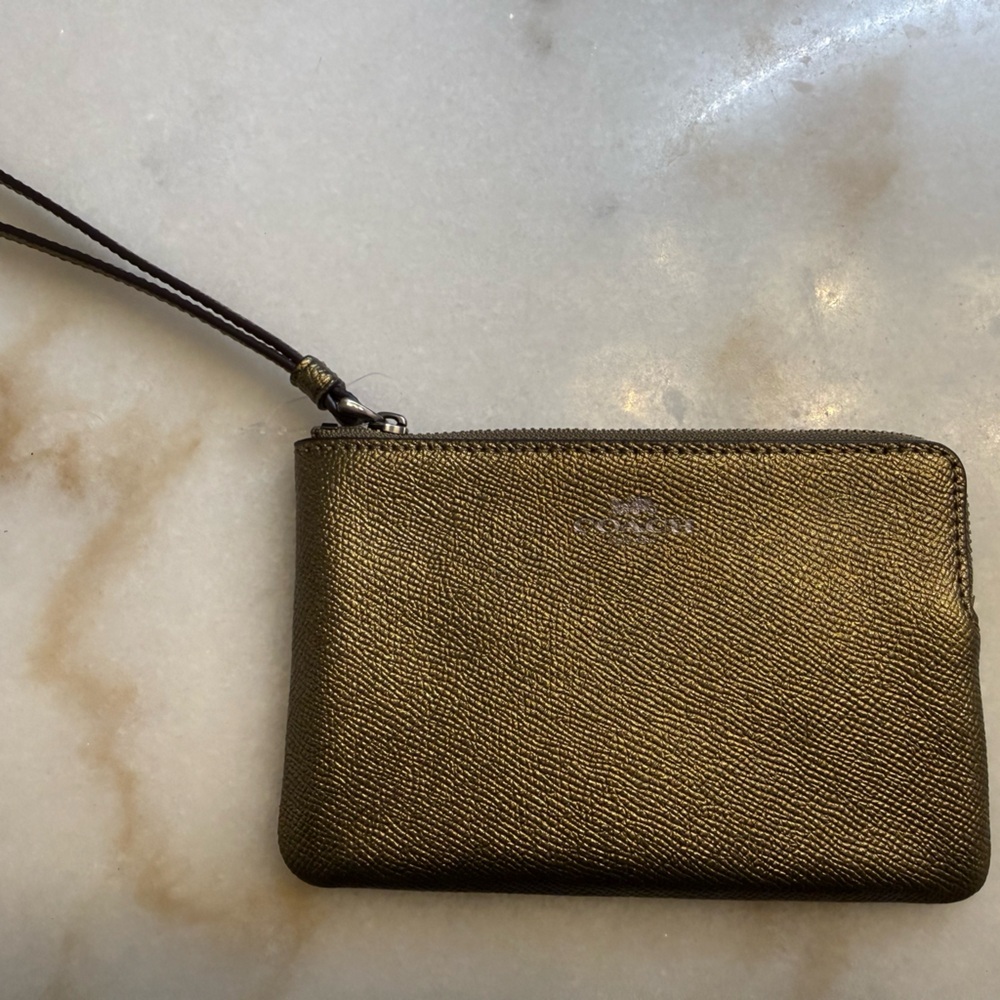 Coach Metallic Wristlet